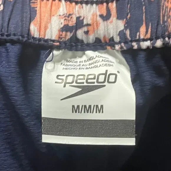 Speedo Women's Woven Swim Skort Skirt Size M Pink Navy Floral Pockets Beach EUC! - Picture 5 of 6